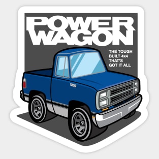 Impact Blue - Power Wagon (1980 - White-Based) Sticker